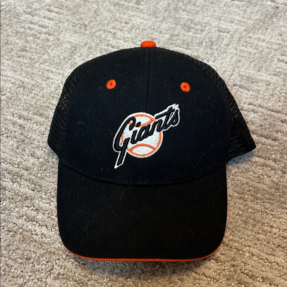 Black and Orange Giants Baseball Cap